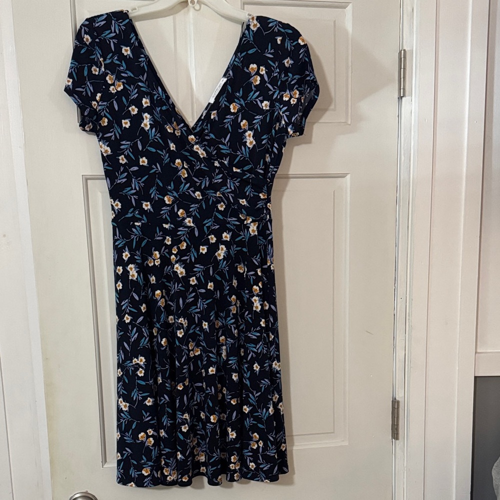 Kaileigh Navy Floral Midi Dress